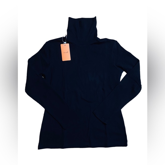 HieasyFit Women's Soft Cotton Turtleneck Top Basic Pullover Sweater - Picture 7 of 10